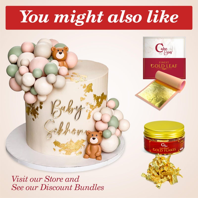 Cakebon Round Cake Boards - Sturdy 1/2 Inch Thick Drums - 8 Inch Professional Smooth Straight Edges Gold 1-Pack - Image 5